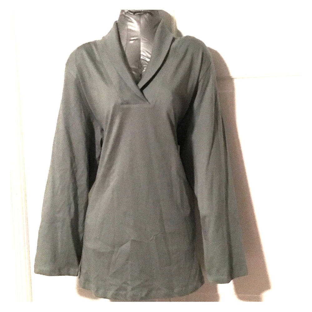 Roaman’s Shawl Collar Long Sleeve Tee